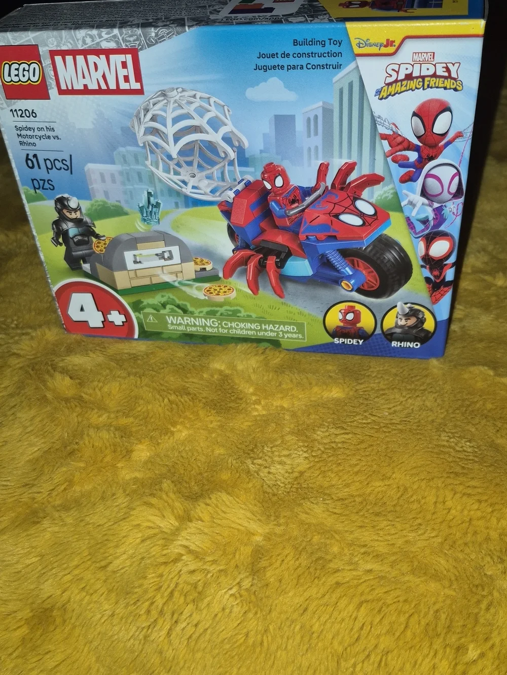 Lego Marvel Spidey Red and Blue Spider Motorcycle Building Set